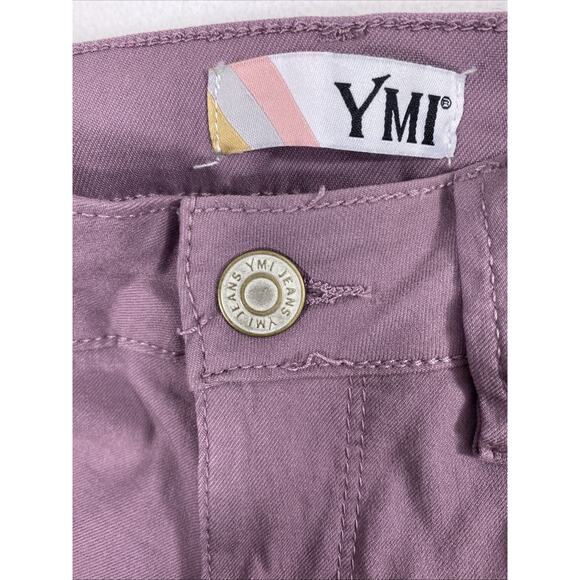 YMI Womens Mid Rise Skinny Jeans Size Medium 25" W Purple Stretch Denim Comfy - Picture 3 of 11